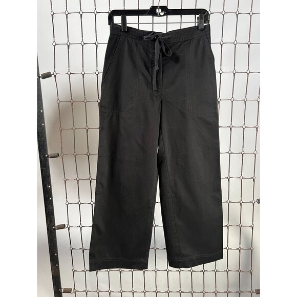 Jones New York Sport Womens Black Cotton Wide-Leg Pants With Drawstring Size 4 - Picture 16 of 16